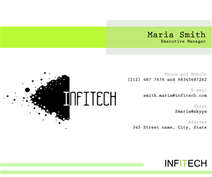 Diseño de Tarjeta de Presentación por Deliquesce Designs para Infitech | Diseño: #1793791