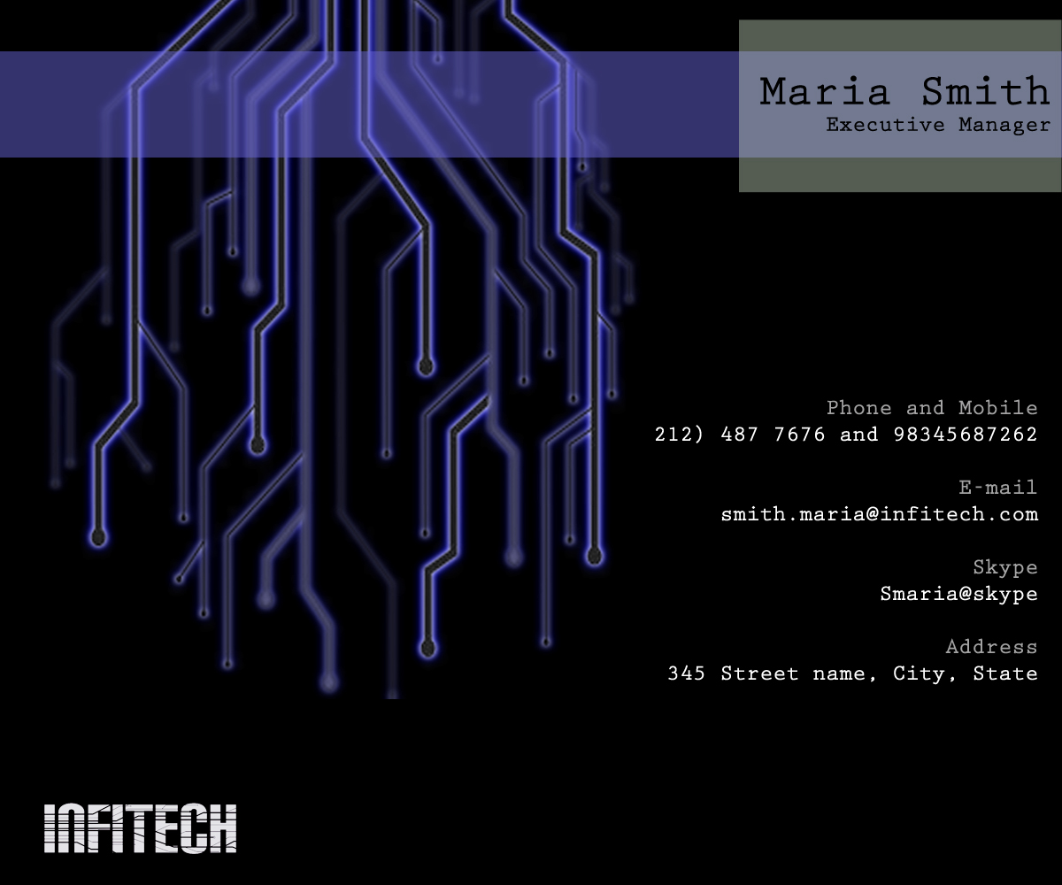 Business Card Design by Deliquesce Designs for Infitech | Design #1800286