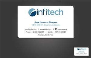 Diseño de Tarjeta de Presentación por pb para Infitech | Diseño: #1802045