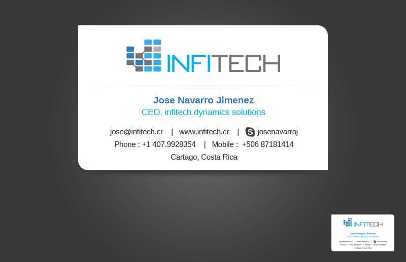 Diseño de Tarjeta de Presentación por pb para Infitech | Diseño: #1802049
