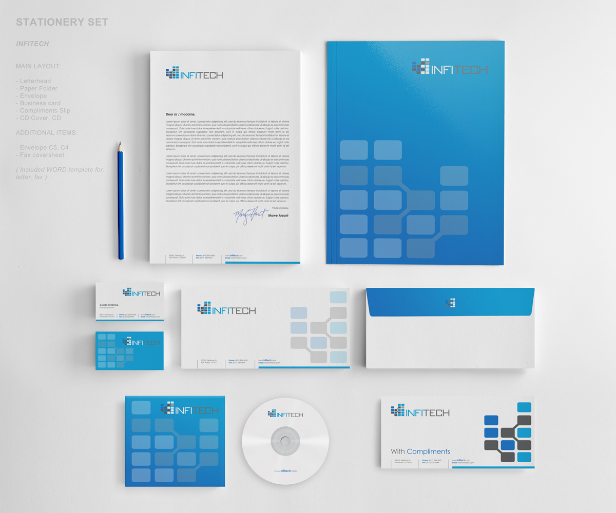Stationery Design by logodentity for Infitech | Design #1819544