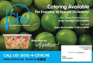 Diseño de Postal por PAS-CREATIVE para Ché Ceviche, LLC | Diseño: #6994957