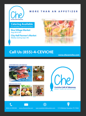 Diseño de Postal por Sandaru para Ché Ceviche, LLC | Diseño: #6975325