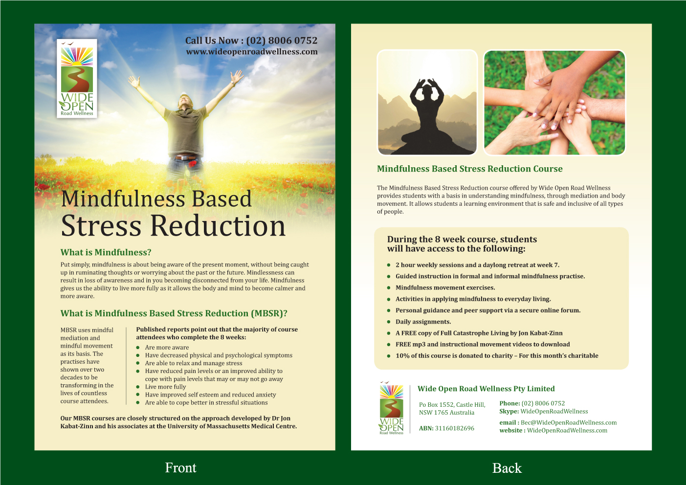 Flyer Design by rkailas for Wide Open Road Wellness | Design #1826207