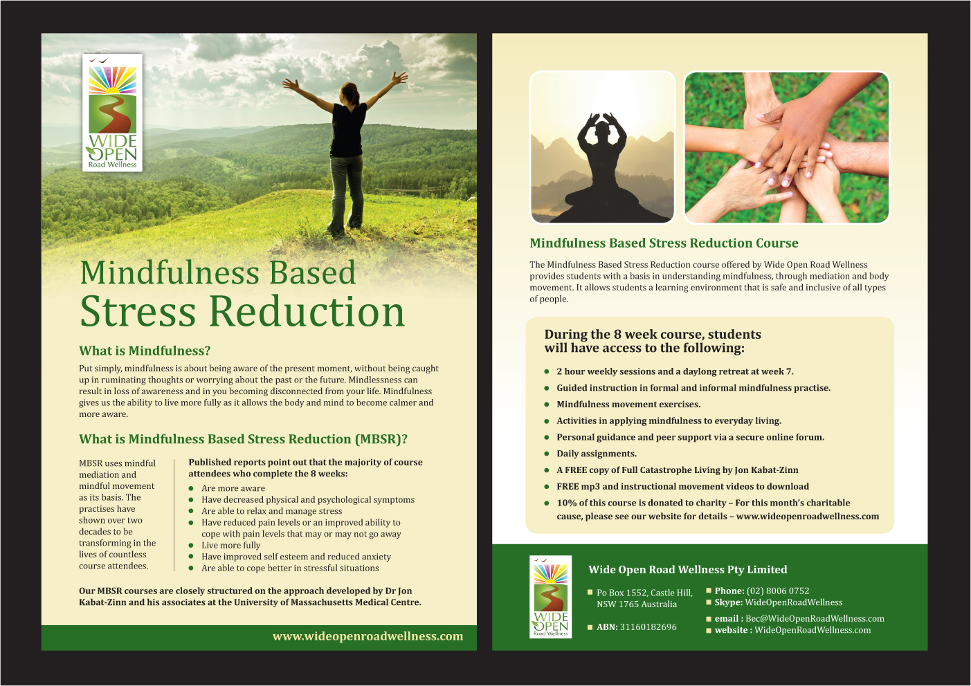 Flyer Design by rkailas for Wide Open Road Wellness | Design #1828826