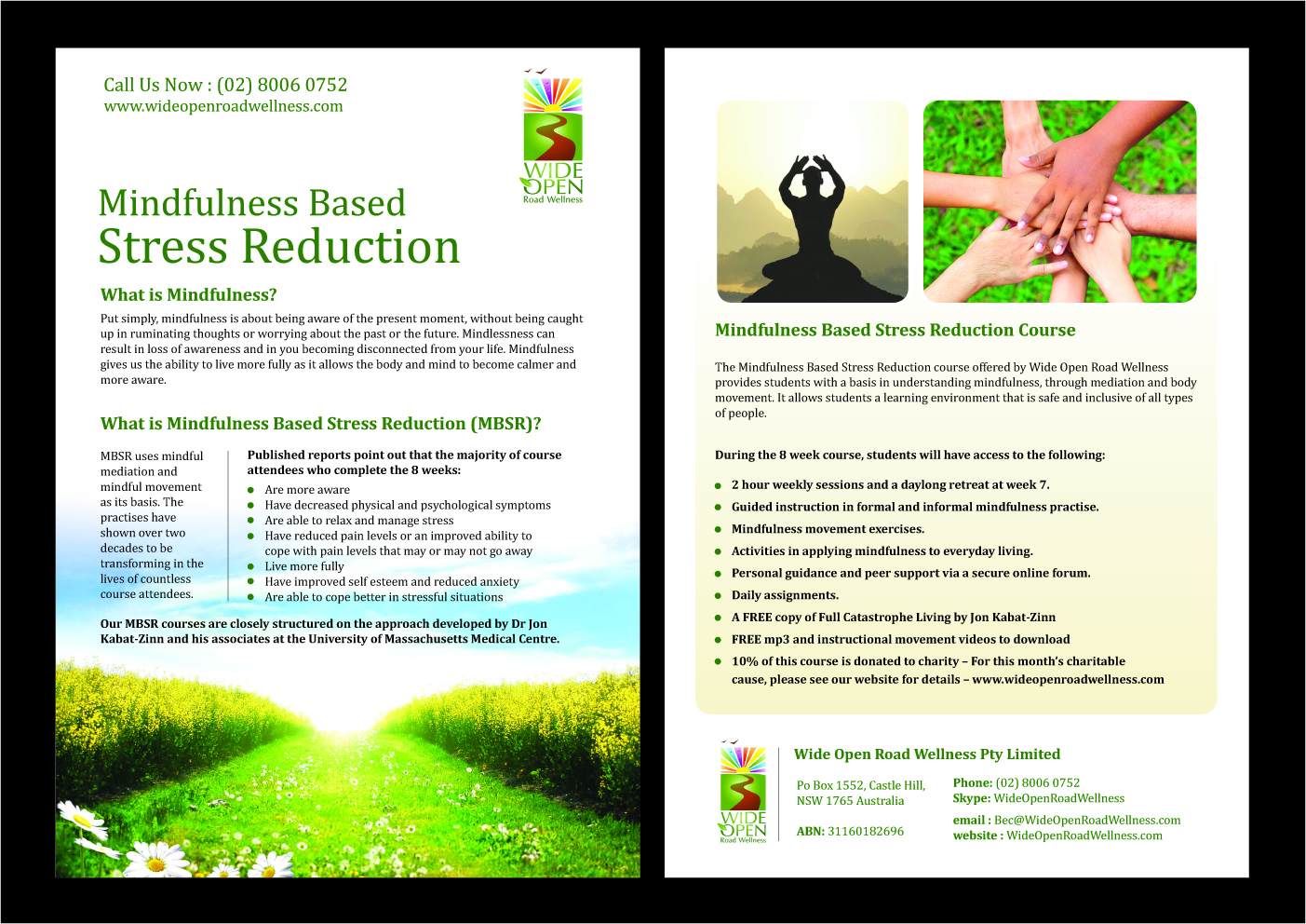 Diseño de Flyer por rkailas para Wide Open Road Wellness | Diseño #1828828