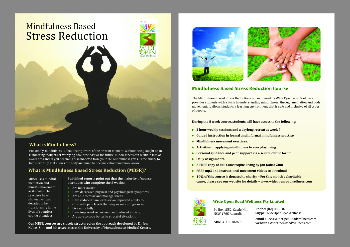 Flyer-Design von rkailas für Wide Open Road Wellness | Design #1828832