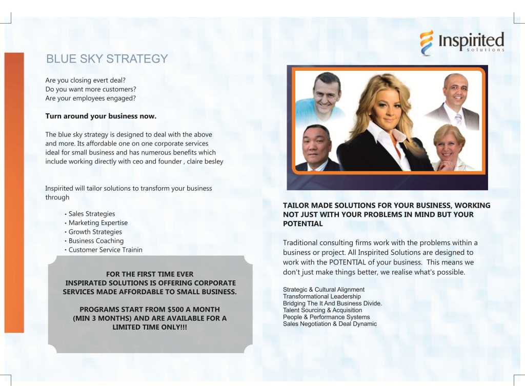 Broschüren-Design von Bikinesi für Inspirited Solutions | Design #1807543