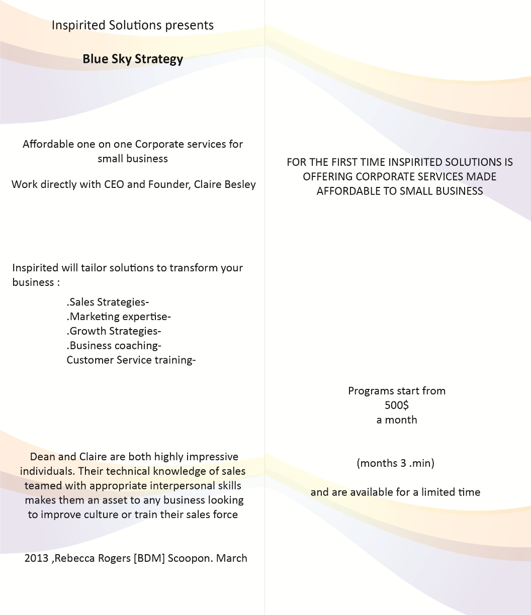 Broschüren-Design von Rieco für Inspirited Solutions | Design #1797931