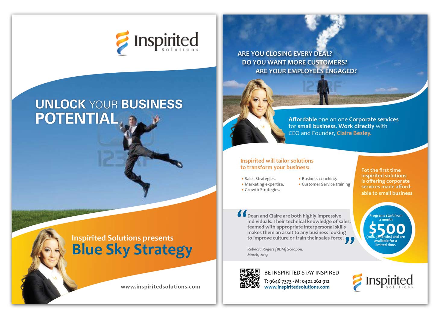 Diseño de Brochure por san011 para Inspirited Solutions | Diseño #1800447