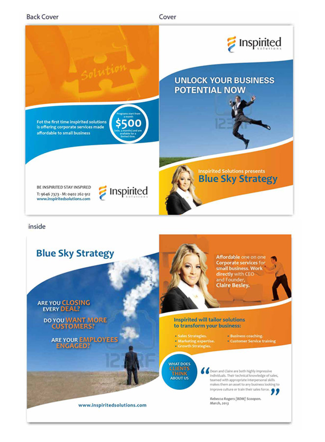 Diseño de Brochure por san011 para Inspirited Solutions | Diseño #1827070