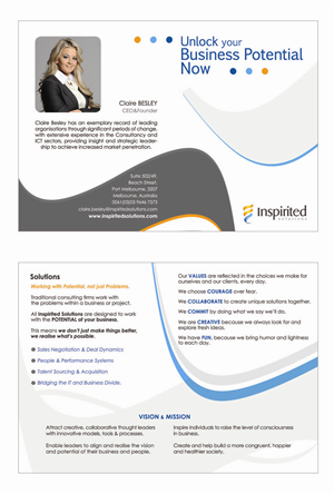 Brochure Design by Nadia for Inspirited Solutions | Design #1802202
