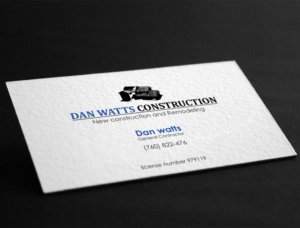 Business Card Design by premnice for Dan Watts Construction | Design #7047523