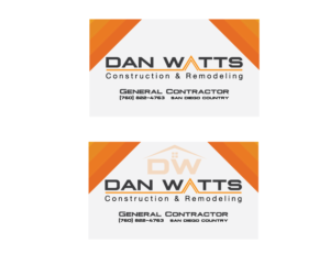 Business Card Design by jonnson for Dan Watts Construction | Design #6996288