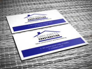 Business Card Design by SyncFuse™ Solutions for Dan Watts Construction | Design #7000657