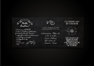 Launch Invite for CARTE in hand-drawn chalk style | Invitation Design by Amduat Design