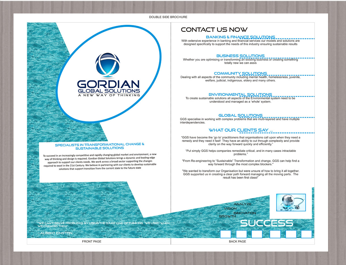 Brochure Design by raihan for Gordian | Design #1831060
