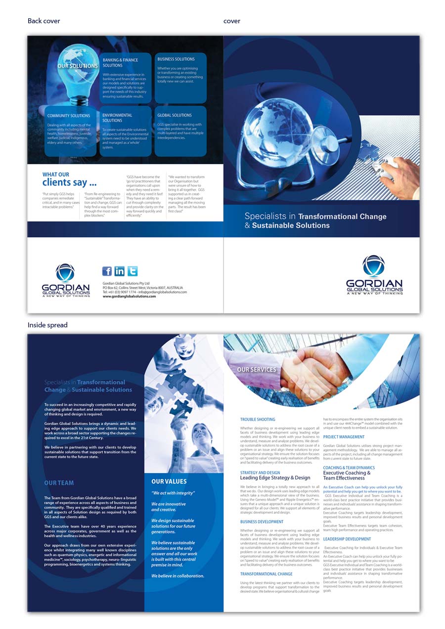 Brochure Design by san011 for Gordian | Design #1807498