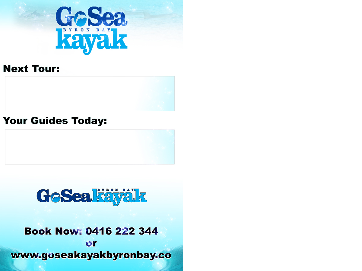 Poster-Design von zLKidda für Go Sea Kayak @ Byron Bay | Design #1797979