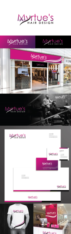 Logo Design by debdesign for Myrtue''s Hair Design | Design: #7075133