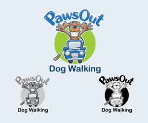 Paws Out! Dog Walking  | Logo Design by dan-D-dan