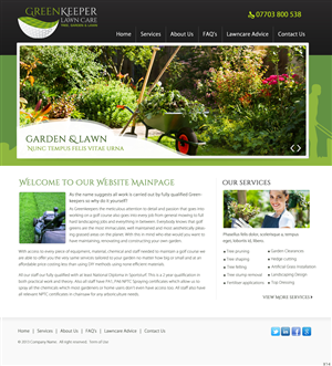 Web Design by pb for Greenkeeper Lawn Care | Design: #1870056