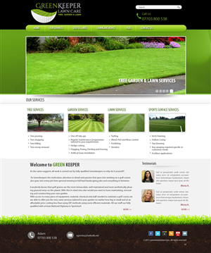 Web Design by pb for Greenkeeper Lawn Care | Design: #1873214