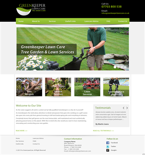 Web Design by pb for Greenkeeper Lawn Care | Design: #1877773