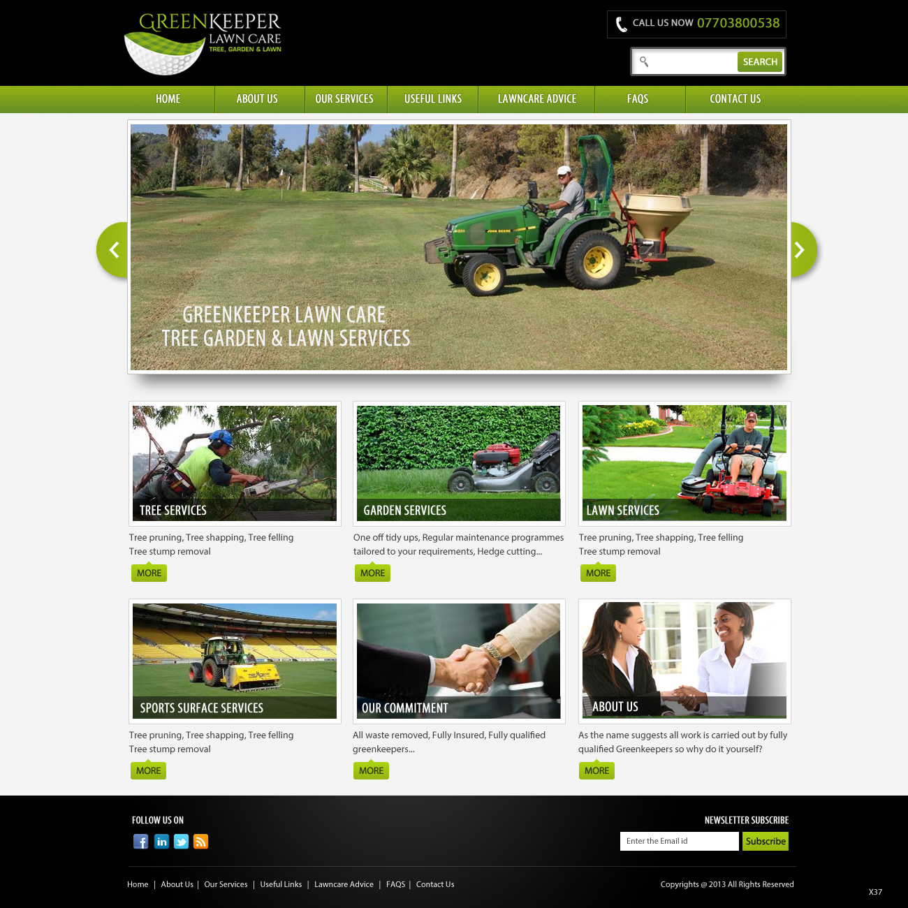Web Design by pb for Greenkeeper Lawn Care | Design #1877777