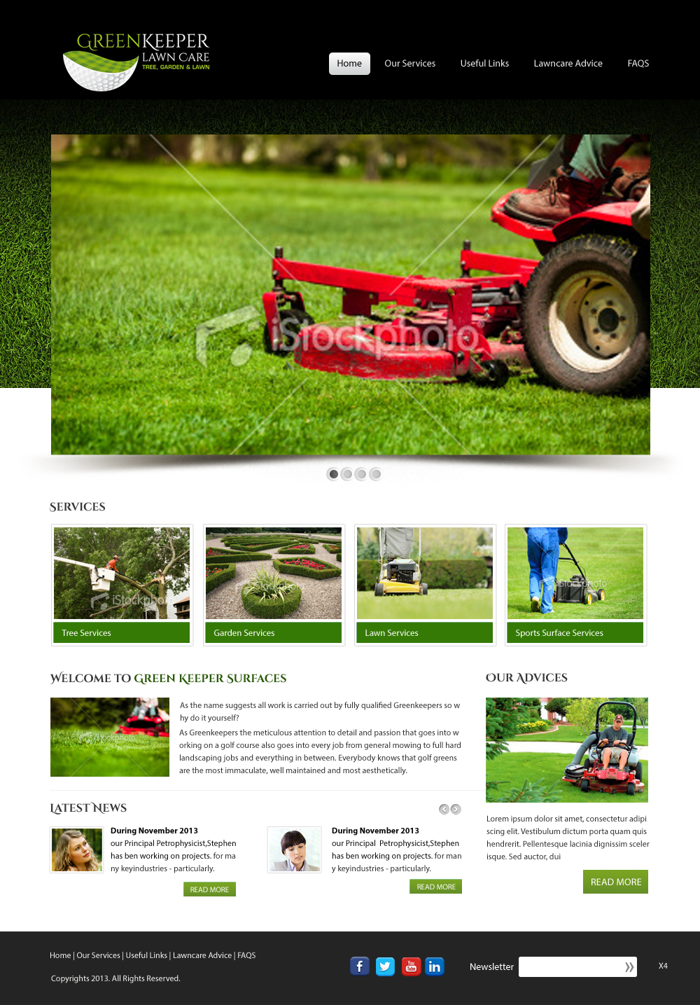 Web Design by pb for Greenkeeper Lawn Care | Design #1882418