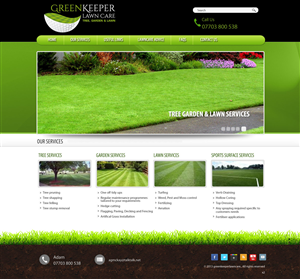 Web Design by pb for Greenkeeper Lawn Care | Design: #1905602
