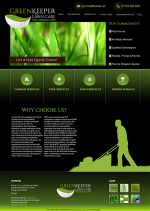 Web Design by JAC Marketing for Greenkeeper Lawn Care | Design: #1927283
