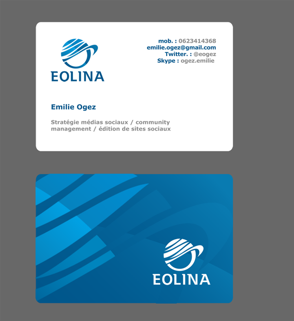 Business Card Design by Andrea for EOLINA | Design #363423