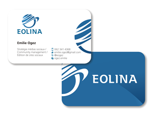 Business Card Design by mag wong for EOLINA | Design #375217