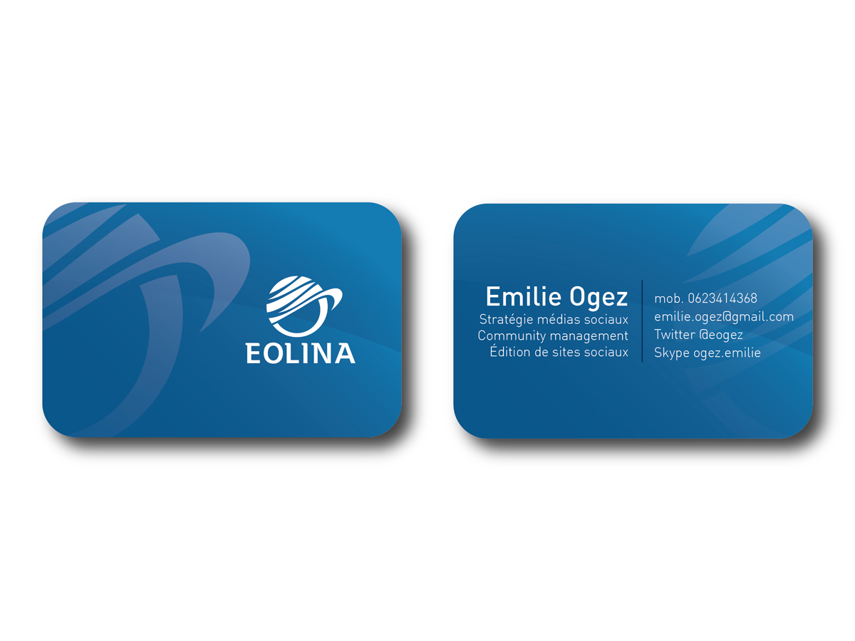 Business Card Design by Kadus Design for EOLINA | Design #364150