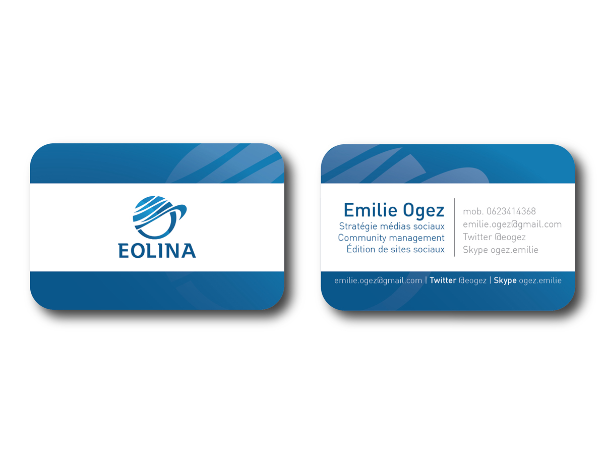 Business Card Design by Kadus Design for EOLINA | Design #364153
