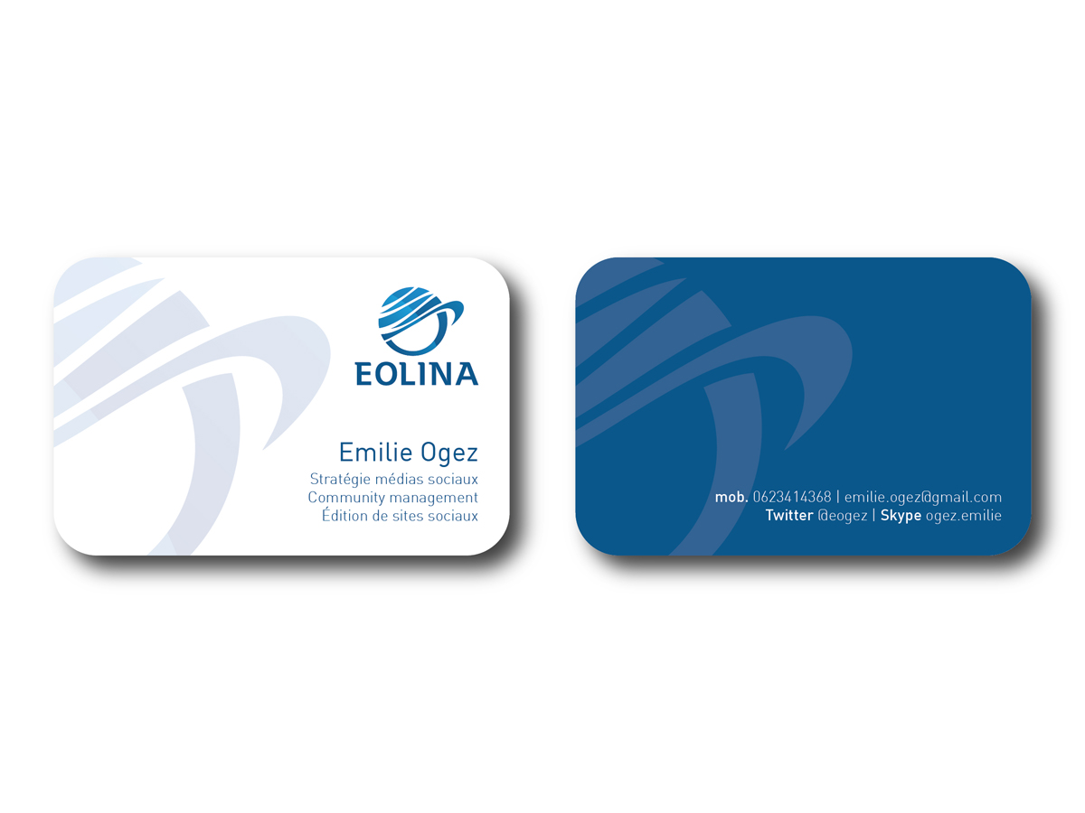 Business Card Design by Kadus Design for EOLINA | Design #364155