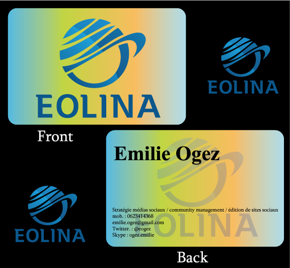 Diseño de Tarjeta de Presentación por Asad Joya para EOLINA | Diseño #365962