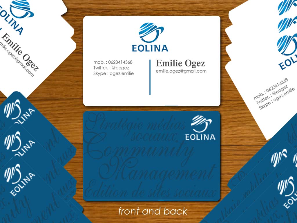 Business Card Design by NILDesigns for EOLINA | Design #393421