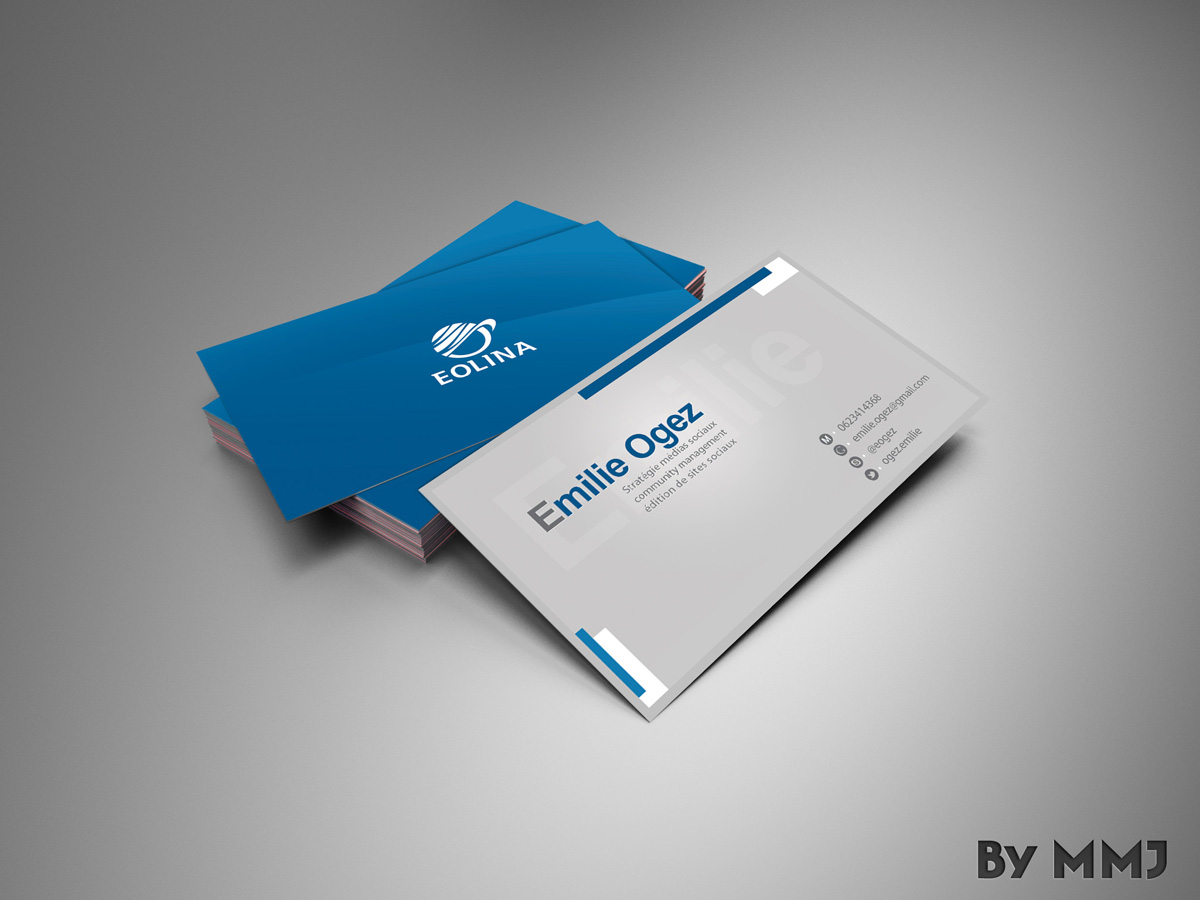 Business Card Design by Mehdi for EOLINA | Design #364232