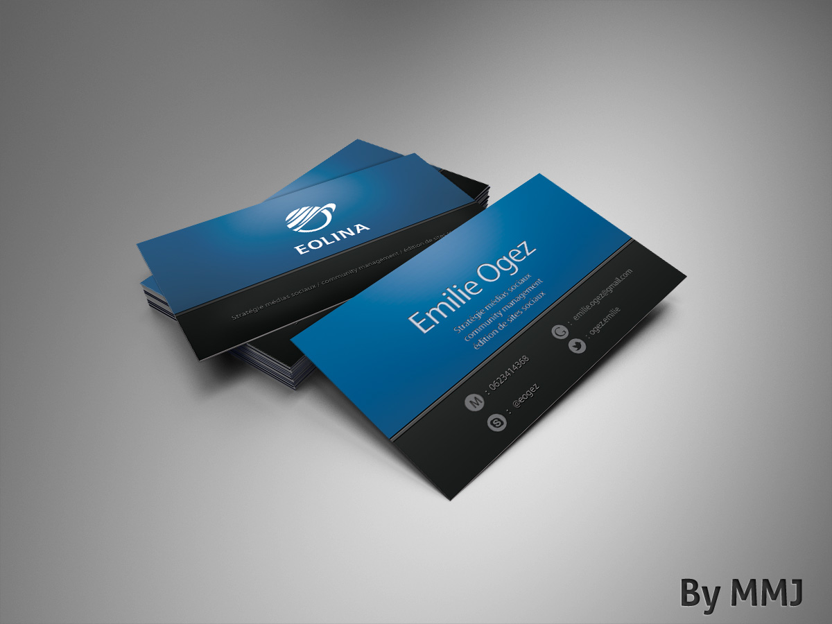 Business Card Design by Mehdi for EOLINA | Design #364392