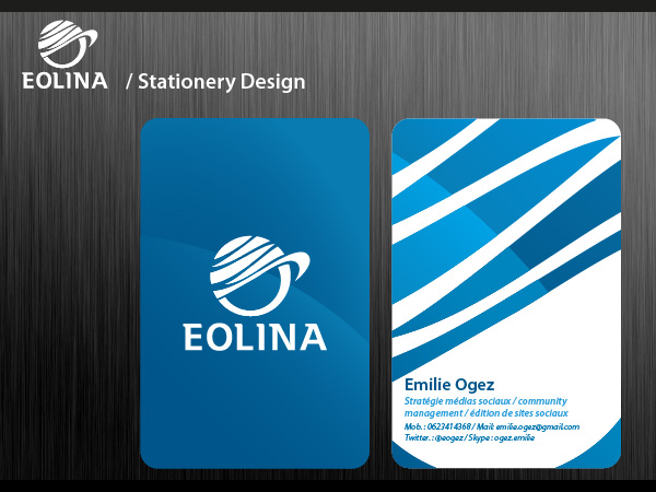 Business Card Design by Alejandra Gutierrez for EOLINA | Design #364904