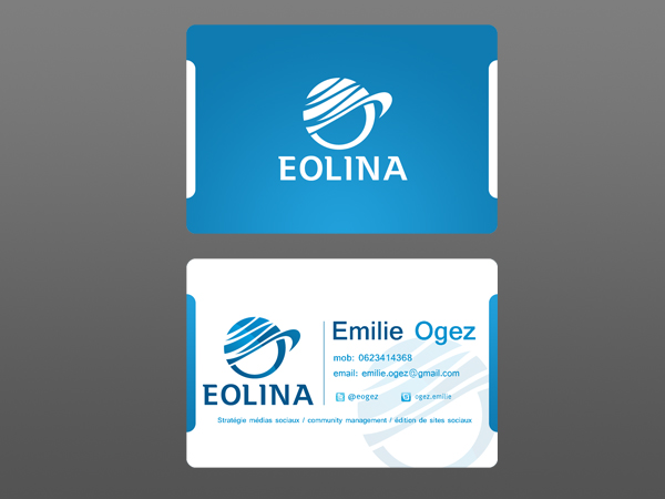 Business Card Design by JI Design for EOLINA | Design #365006