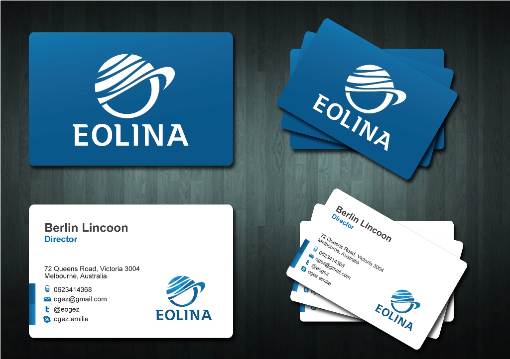 Business Card Design by ardinonino for EOLINA | Design #364802