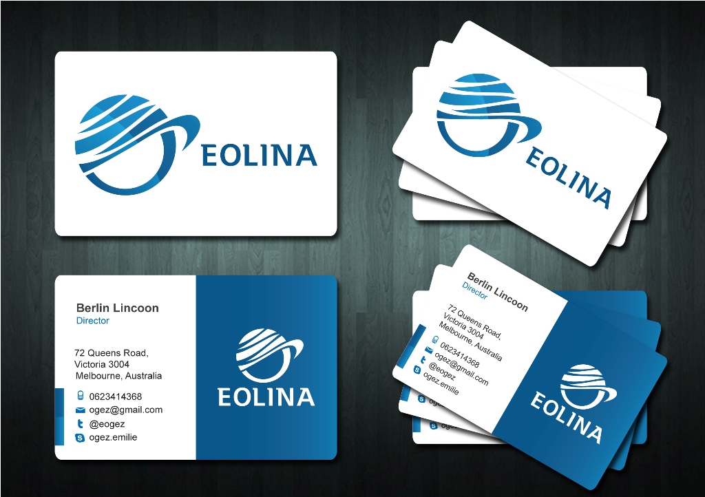Business Card Design by ardinonino for EOLINA | Design #364821