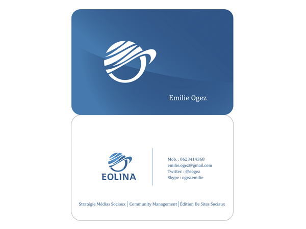 Design de Carte de Visite par dreamstudio pour EOLINA | Design #375088