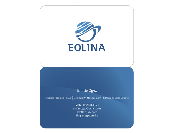 Business Card Design by dreamstudio for EOLINA | Design #375089