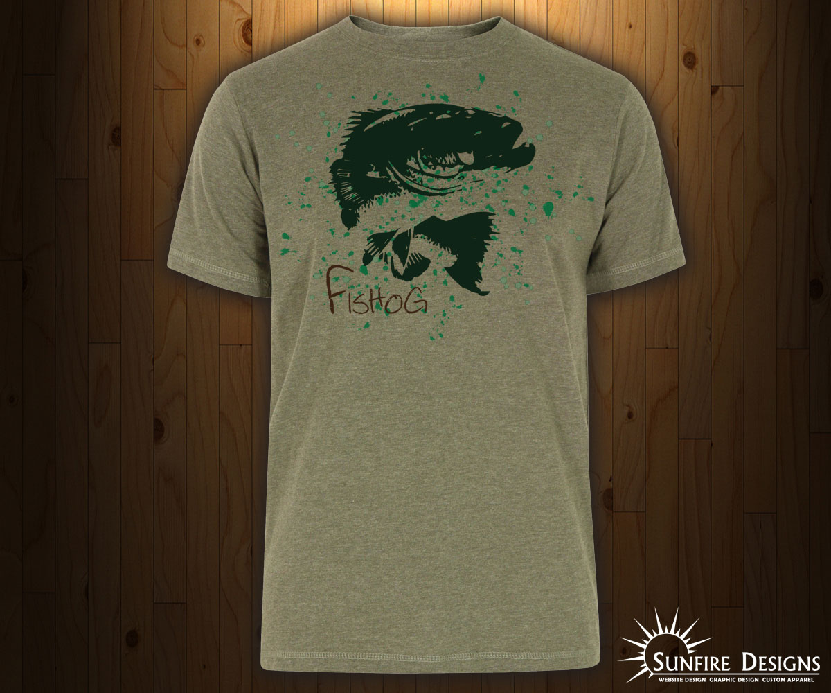 T-shirt Design by SunfireDesigns for Fishog | Design #1827994