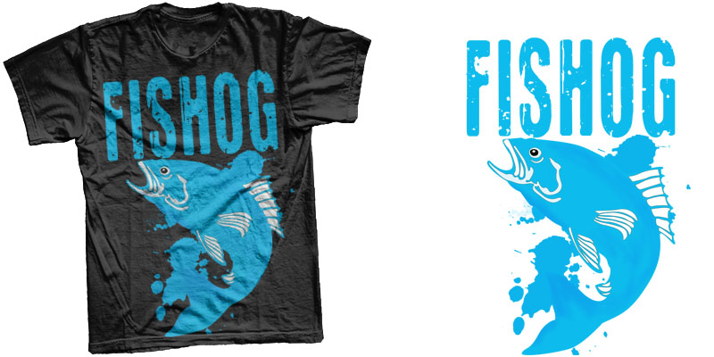 T-shirt Design by van67com for Fishog | Design #1842071