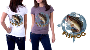 T-shirt Design by hirundo.design for Fishog | Design: #1836661